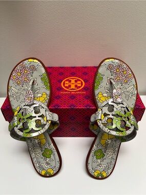Tory Burch Floral Miller Sandals Size 7